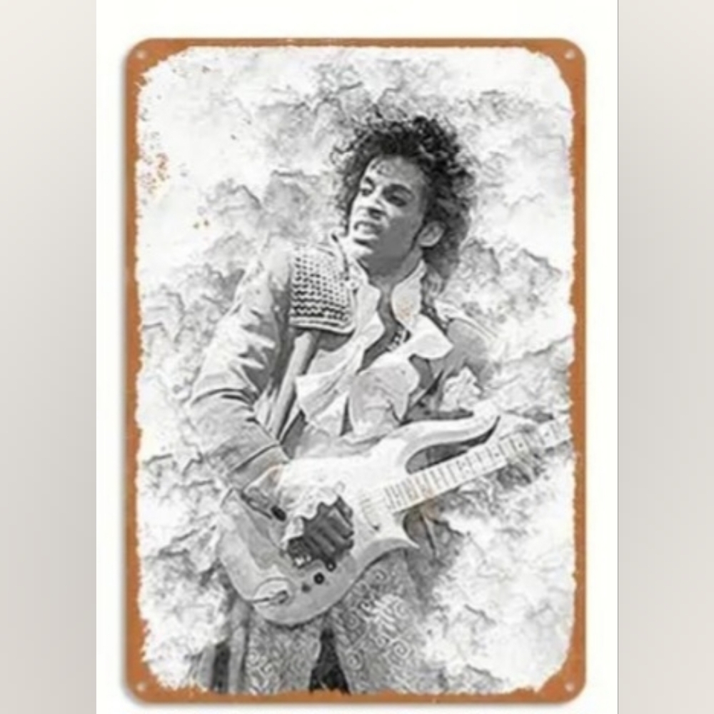 Boutique Prince The Artist Tin Sign 🩶
